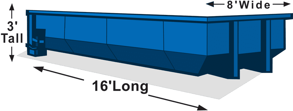 10 yard dumpster dimensions