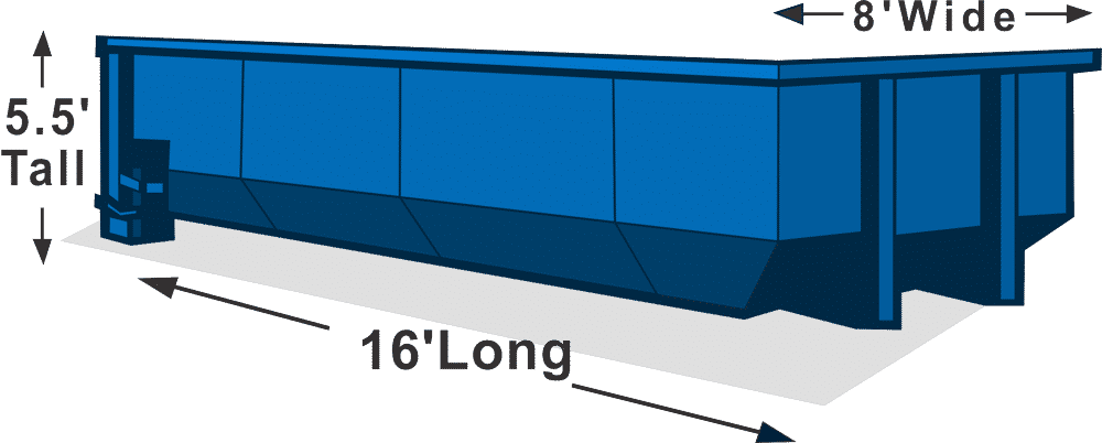 20 yard dumpster dimensions