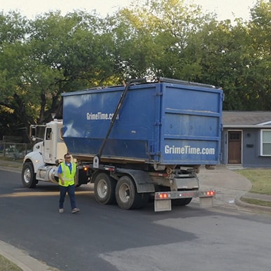 residential dumpster rental truck