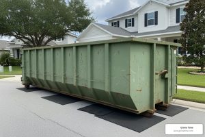 Driveway safe dumpster rental