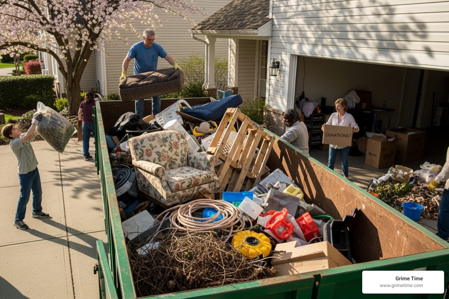 Dumpster for spring cleaning